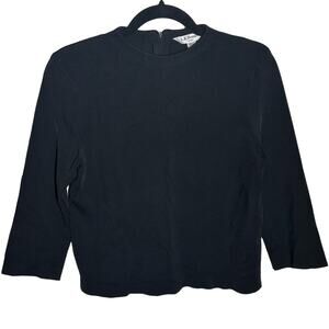 LK Bennett TK Mele Black Knit Top Size Small
